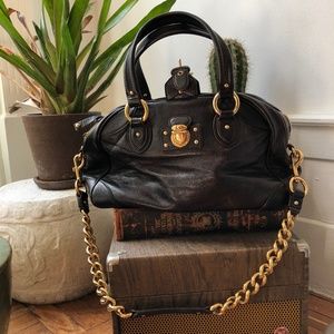 Marc Jacobs Chocolate Brown Dome Satchel Bag